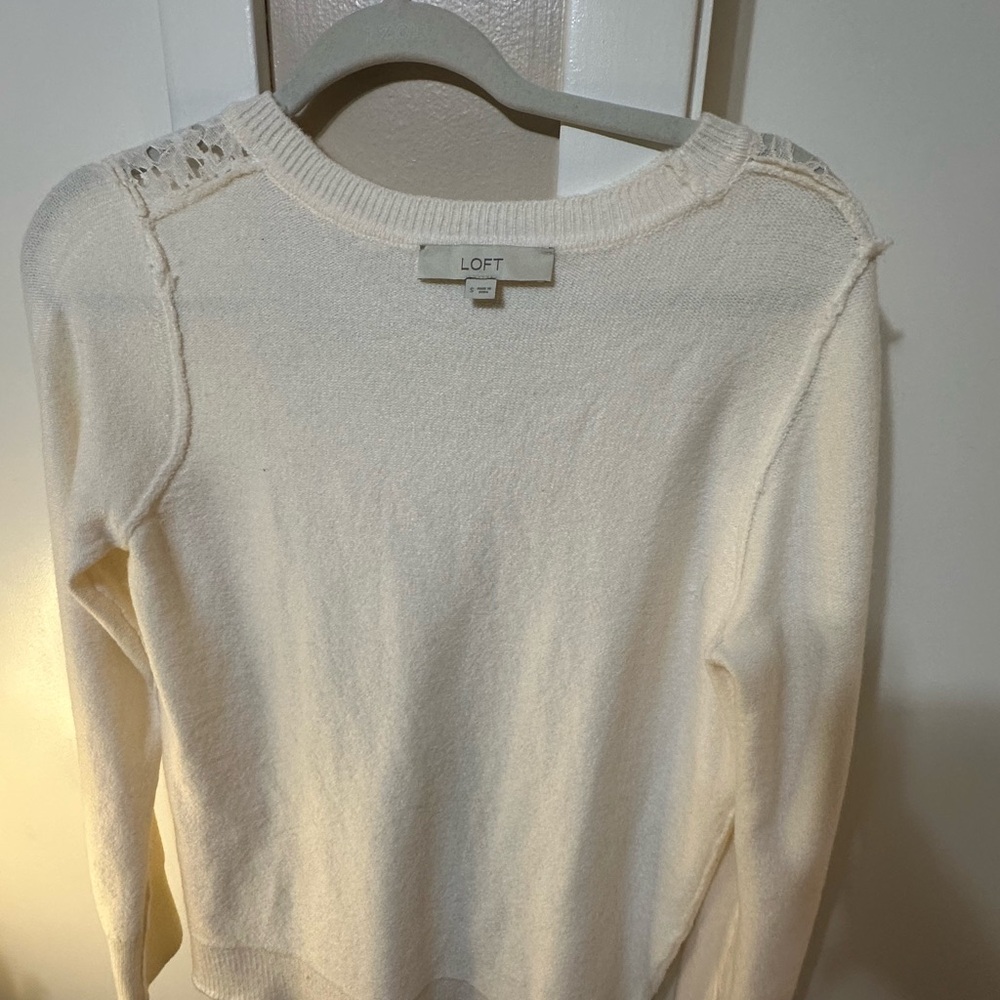LOFT Ivory Knit Top